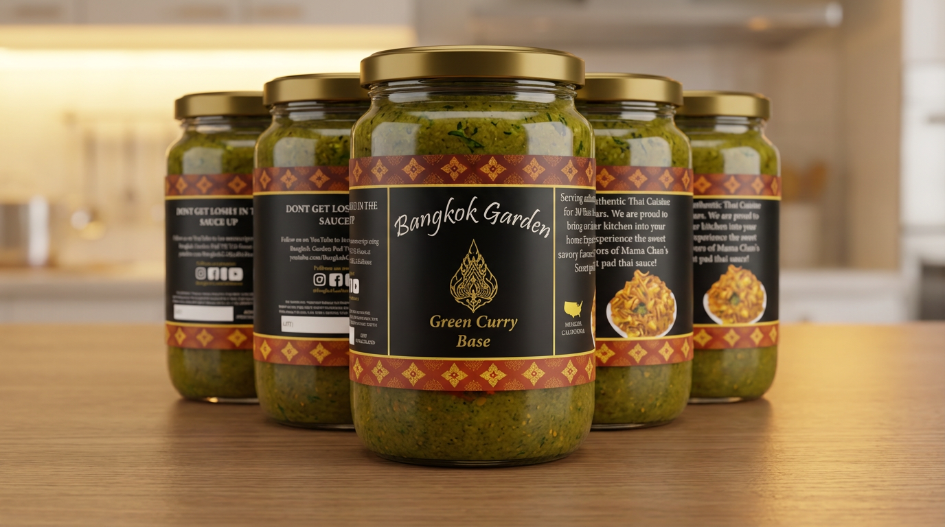 Bangkok Garden Green Curry Base Jar