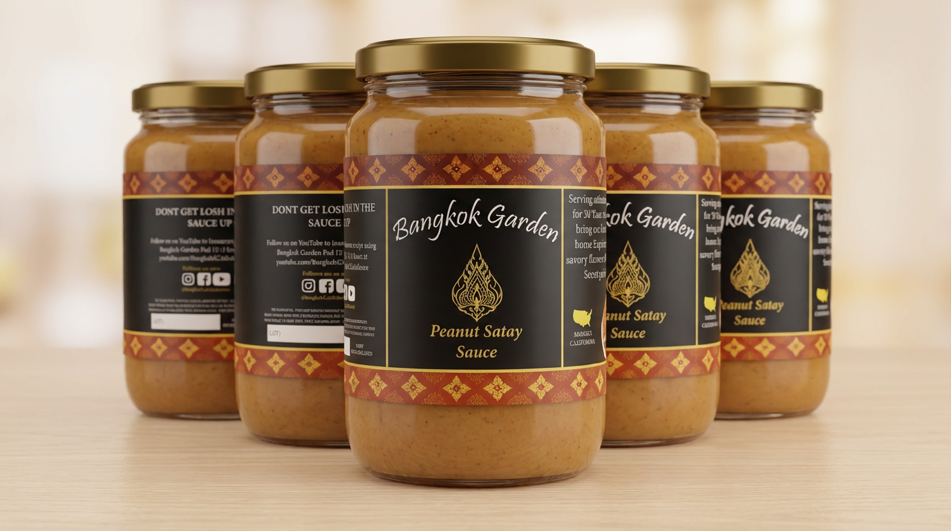 Bangkok Garden Peanut Satay Sauce Jar
